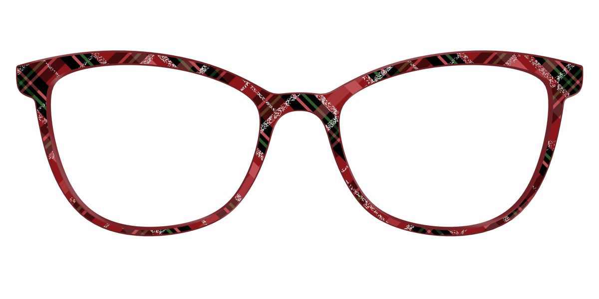 The Holly Plaid with Glitter - Front Top Image - Pair Eyewear