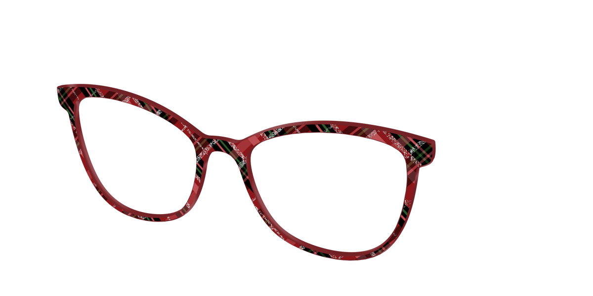 The Holly Plaid with Glitter - Angle Top Image - Pair Eyewear