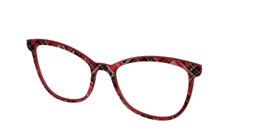 The Holly Plaid with Glitter - Angle Top Thumbnail - Pair Eyewear