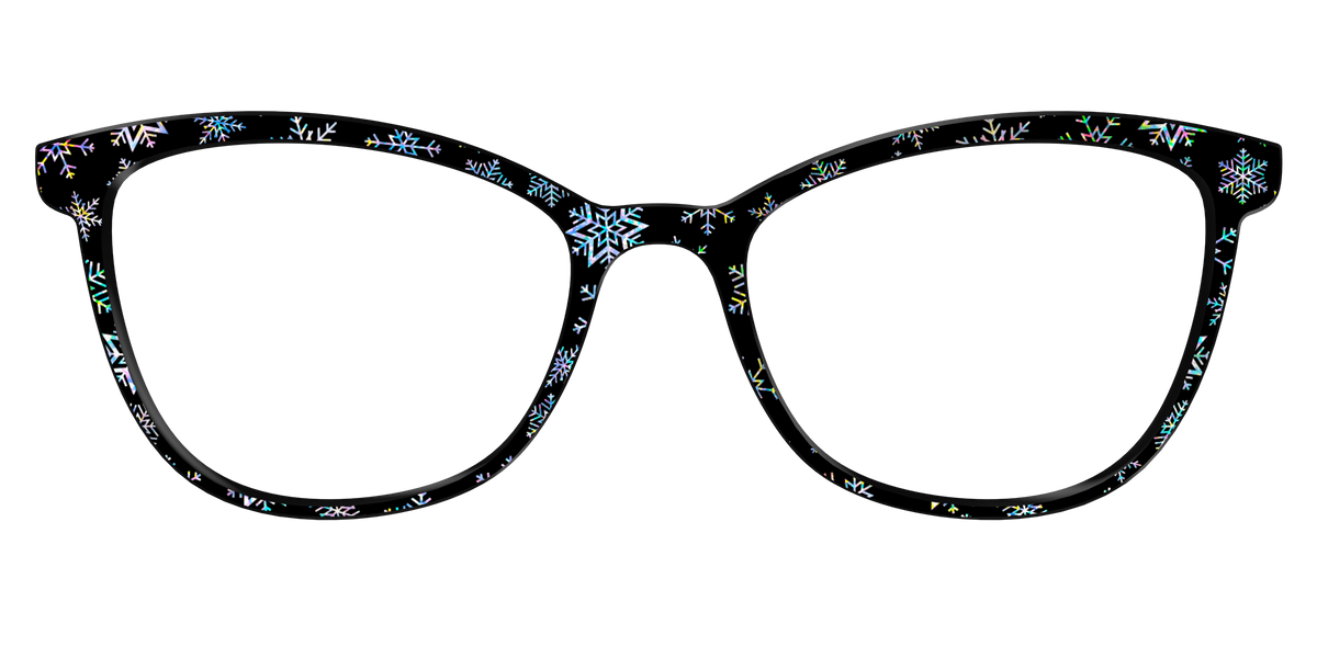 The Holographic Snowflakes - Front Top Image - Pair Eyewear