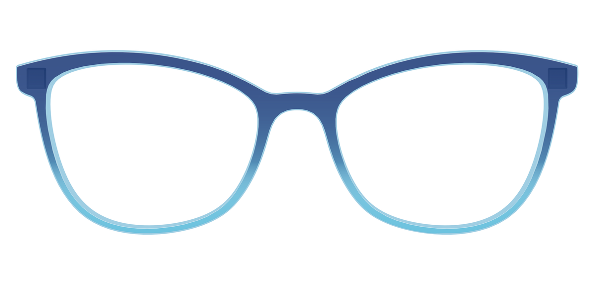 The Indigo to Sky Blue Gradient Crystal - Front Top Image - Pair Eyewear