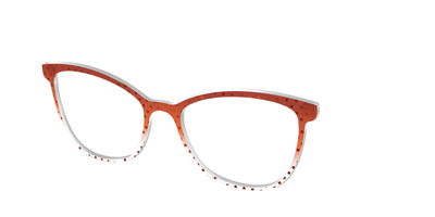 The Inferno Orange Gradient Crystal Polka Dots - Angle Top Thumbnail - Pair Eyewear