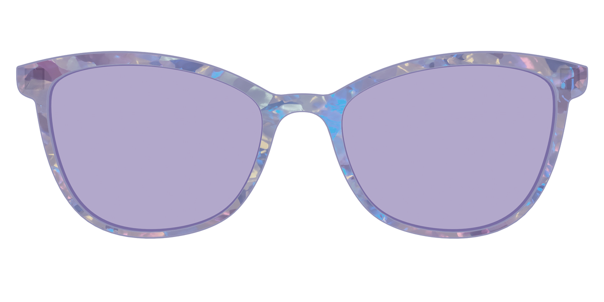The Lavender Pearl Tort With Celestial Purple lens - Front Top Image - Pair Eyewear