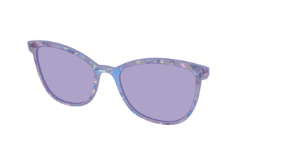 The Lavender Pearl Tort With Celestial Purple lens - Angle Top Thumbnail - Pair Eyewear