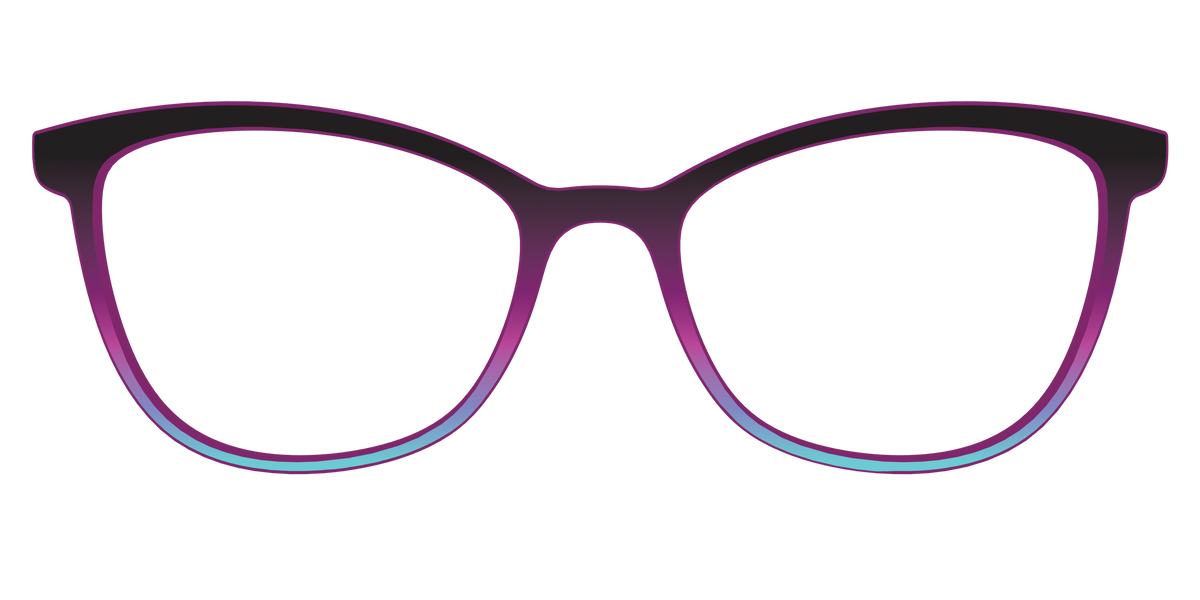 The Licorice to Seafoam Gradient - Front Top Image - Pair Eyewear
