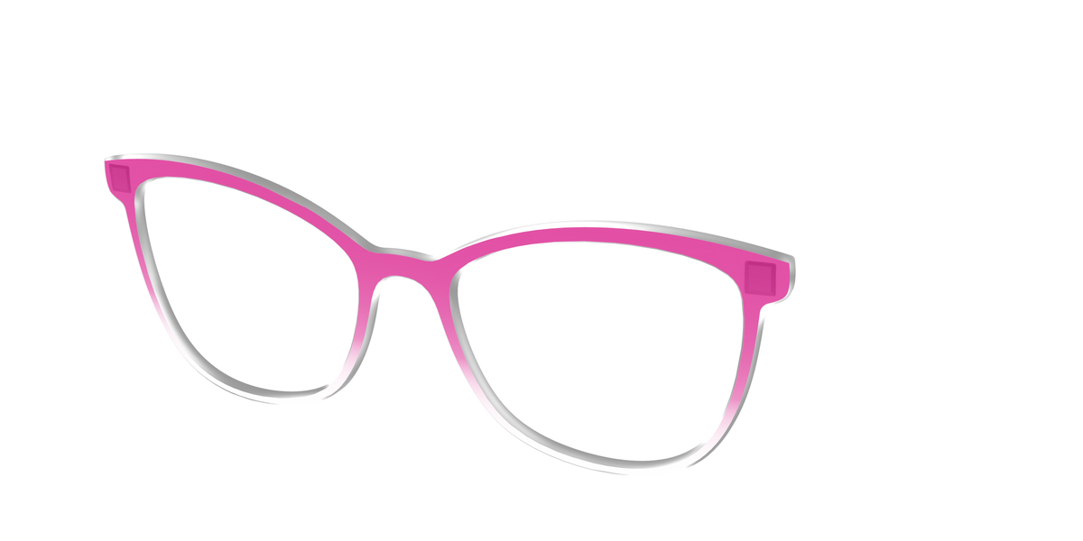 The Magenta Gradient Crystal - Angle Top Image - Pair Eyewear