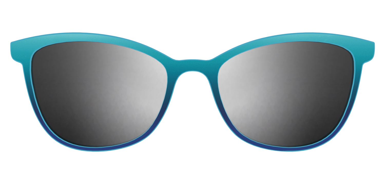The Polarized Ocean Blue Sun Top - Front Top Image - Pair Eyewear