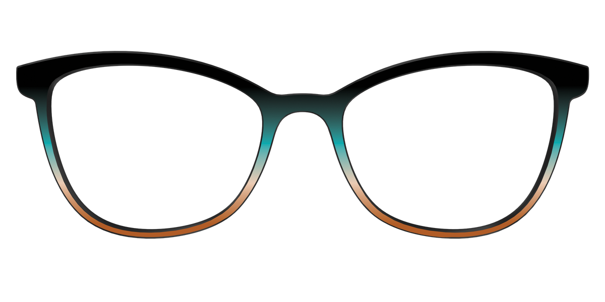 The Onyx to Rust Gradient - Front Top Image - Pair Eyewear