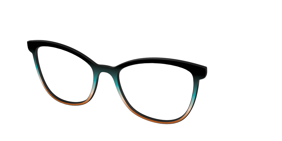 The Onyx to Rust Gradient - Angle Top Image - Pair Eyewear