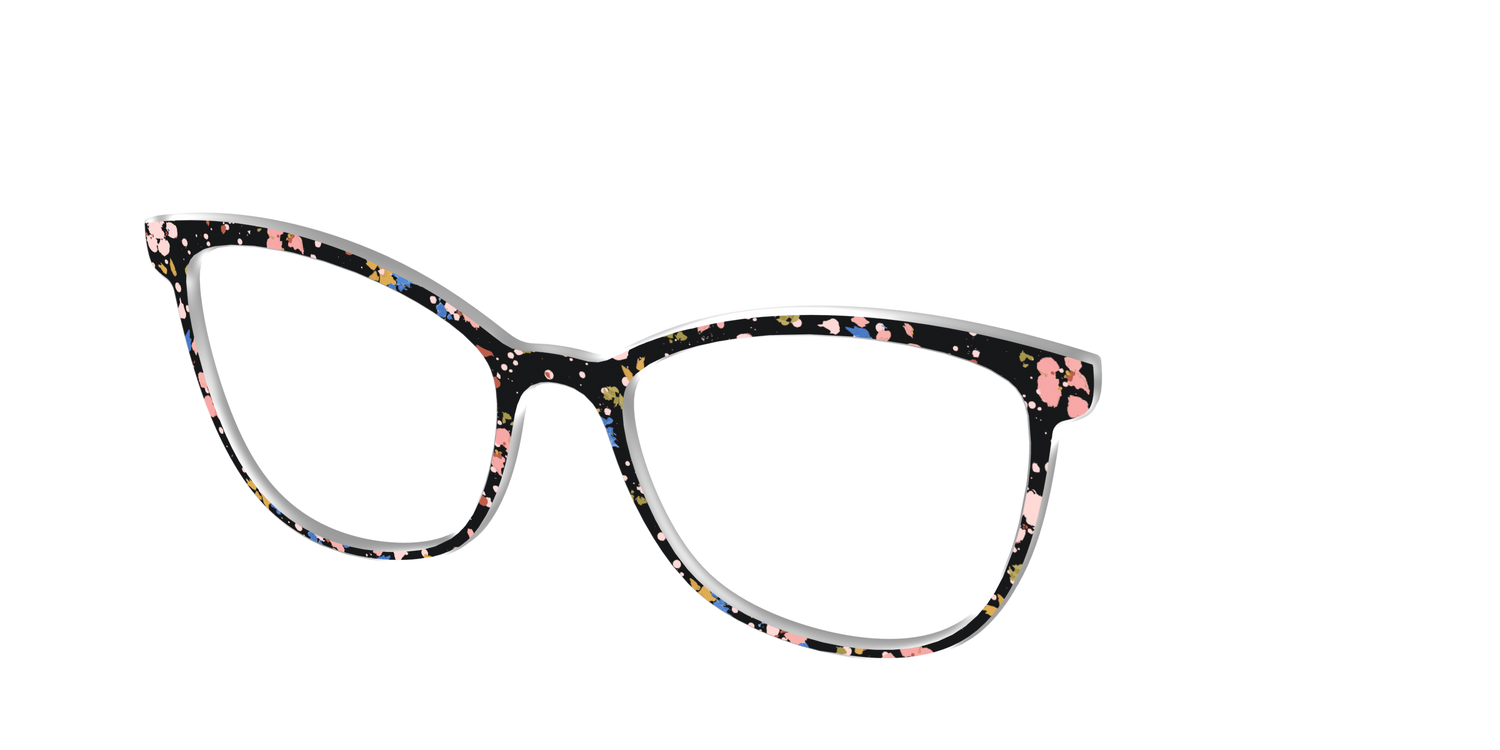 The Pallid Paint Splatter - Angle Top Image - Pair Eyewear