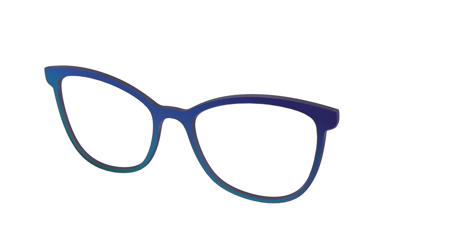 The Peacock Ombre - Angle Top Image - Pair Eyewear