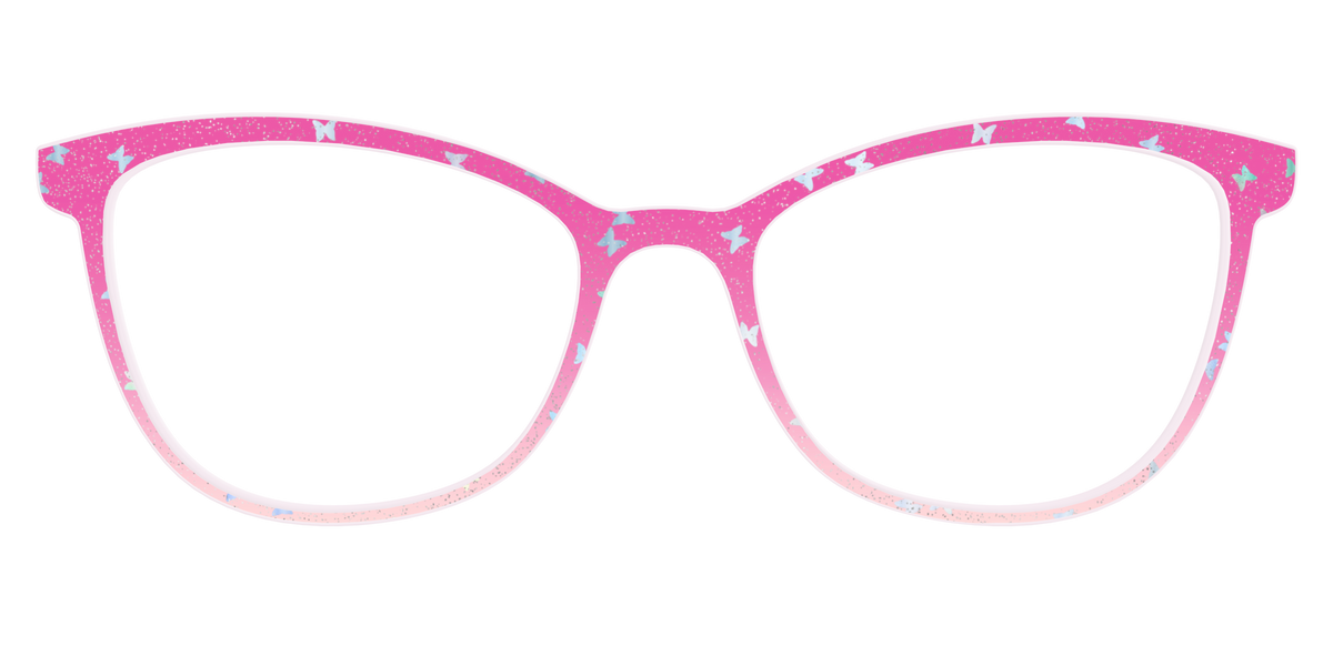 The Pink Butterfly Sparkle Crystal - Front Top Image - Pair Eyewear