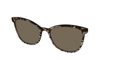 The Polarized Ink Blot Tortoise Split Sun Top - Angle Top Thumbnail - Pair Eyewear