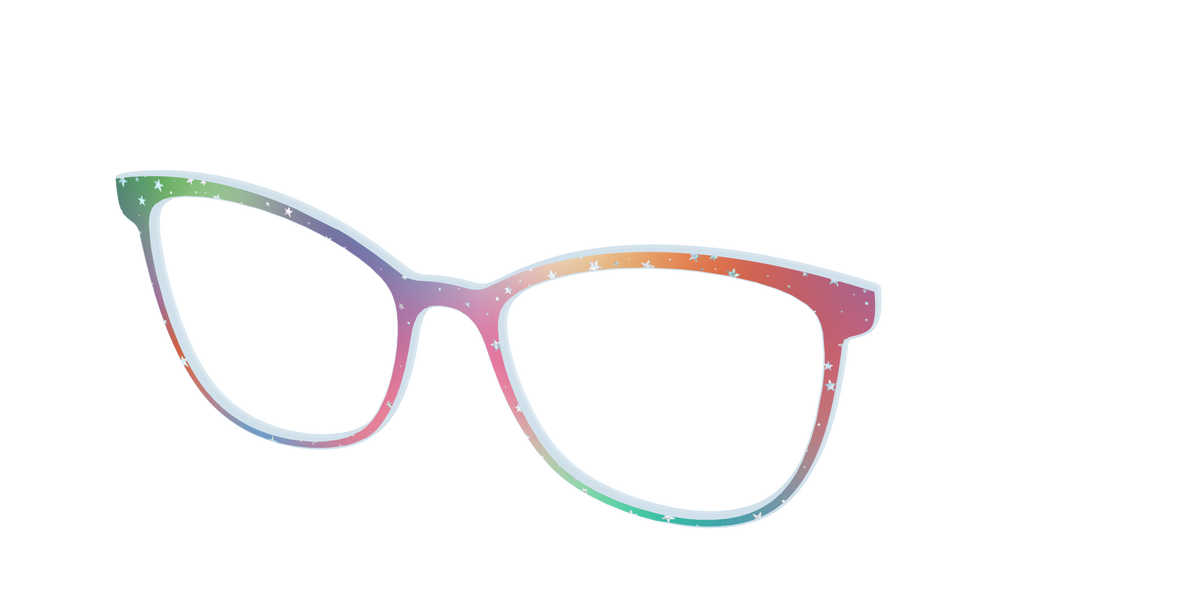 The Rainbow Holographic Celestial - Angle Top Image - Pair Eyewear