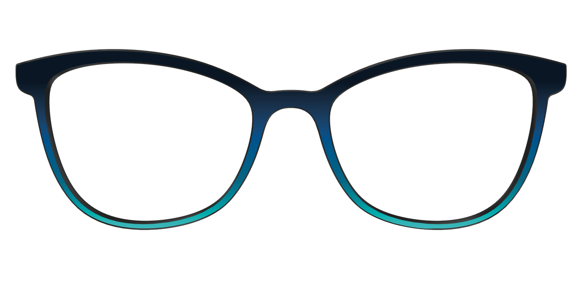 The Royal Blue to Seafoam Gradient - Front Top Image - Pair Eyewear