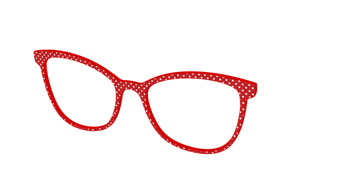 The Ruby Pin Dot - Angle Top Image - Pair Eyewear