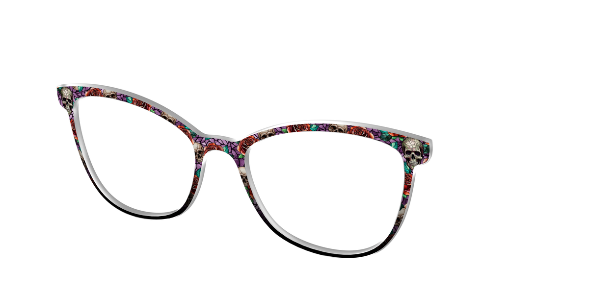The Skull & Thorn Stained Glass - Angle Top Image - Pair Eyewear