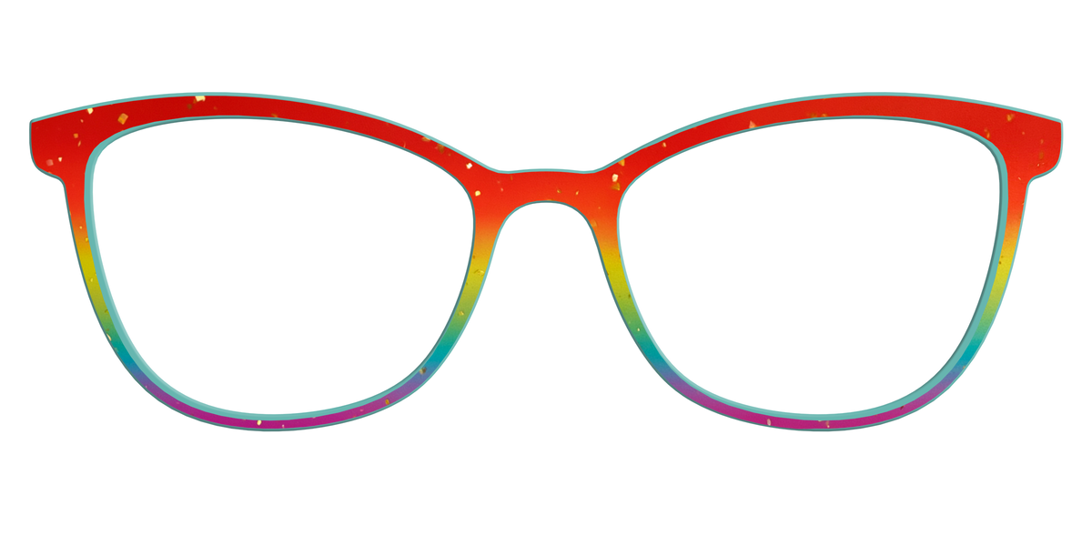 The Spectrum Gradient with Gold Flakes - Front Top Image - Pair Eyewear