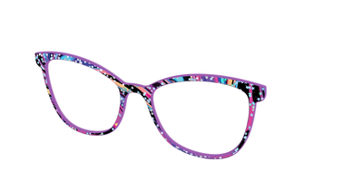 The Vaporwave Marble with Star Glitter - Angle Top Thumbnail - Pair Eyewear