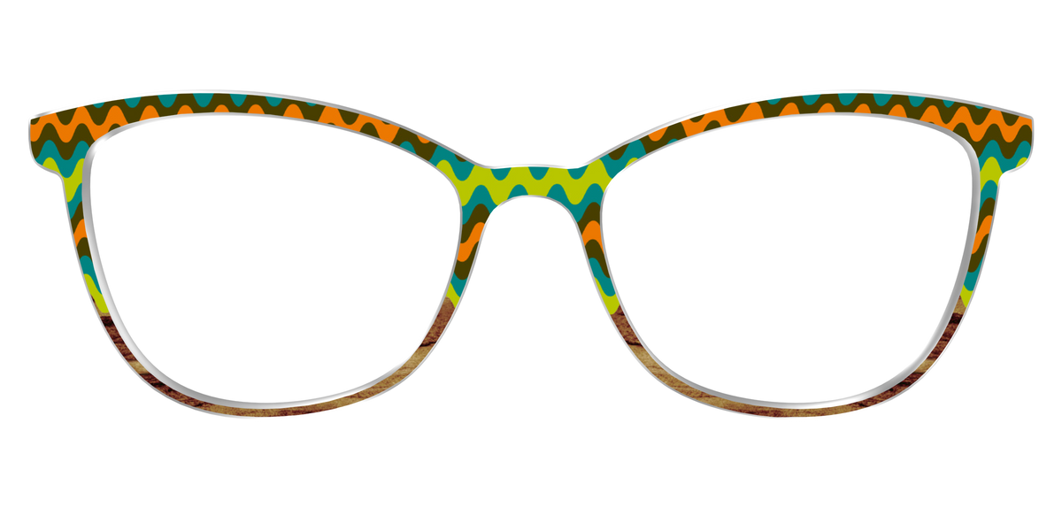 The Woodgrain Waves - Front Top Image - Pair Eyewear