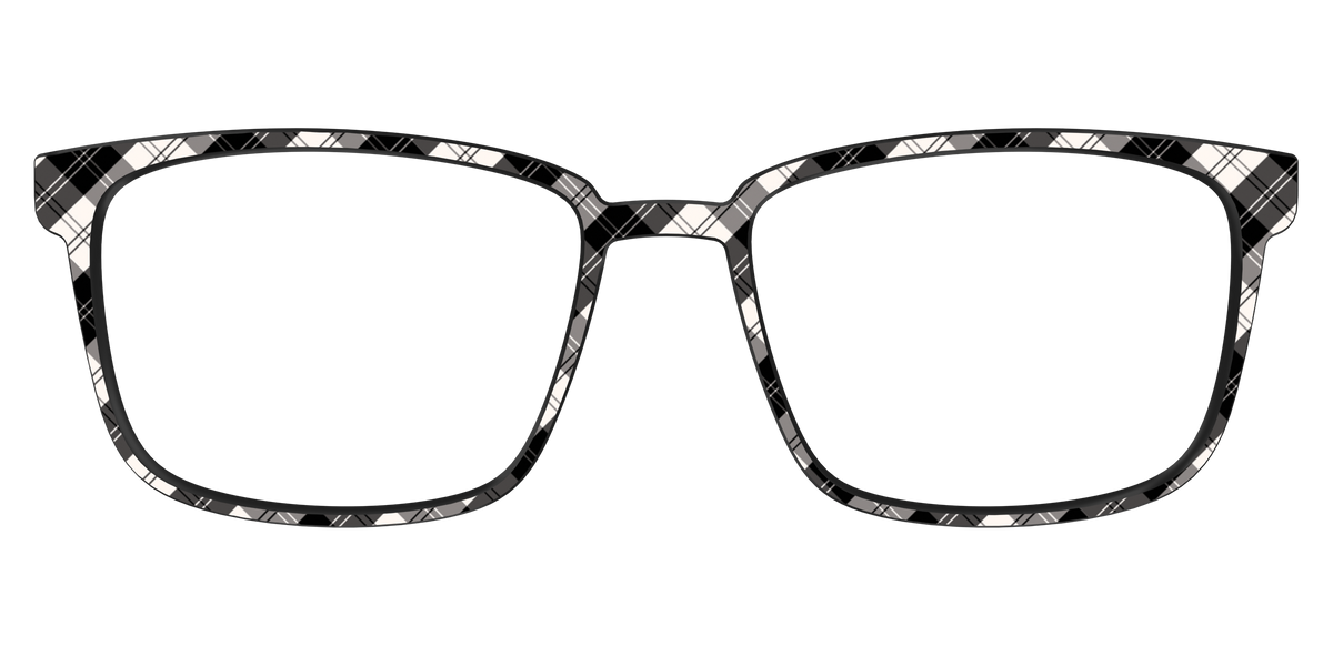 The B&W Plaid - Front Top Image - Pair Eyewear