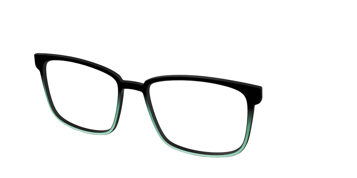 The Black to Spearmint Gradient - Angle Top Image - Pair Eyewear