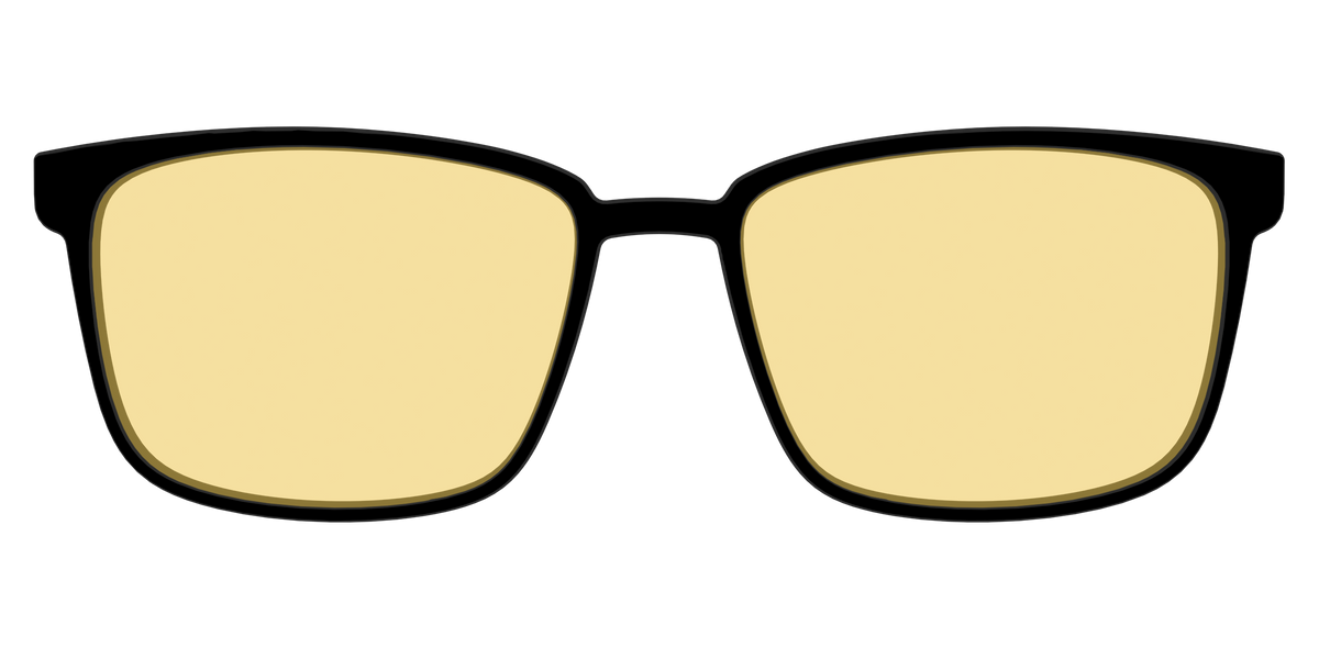 The Black With Citrine Yellow lens - Front Top Image - Pair Eyewear