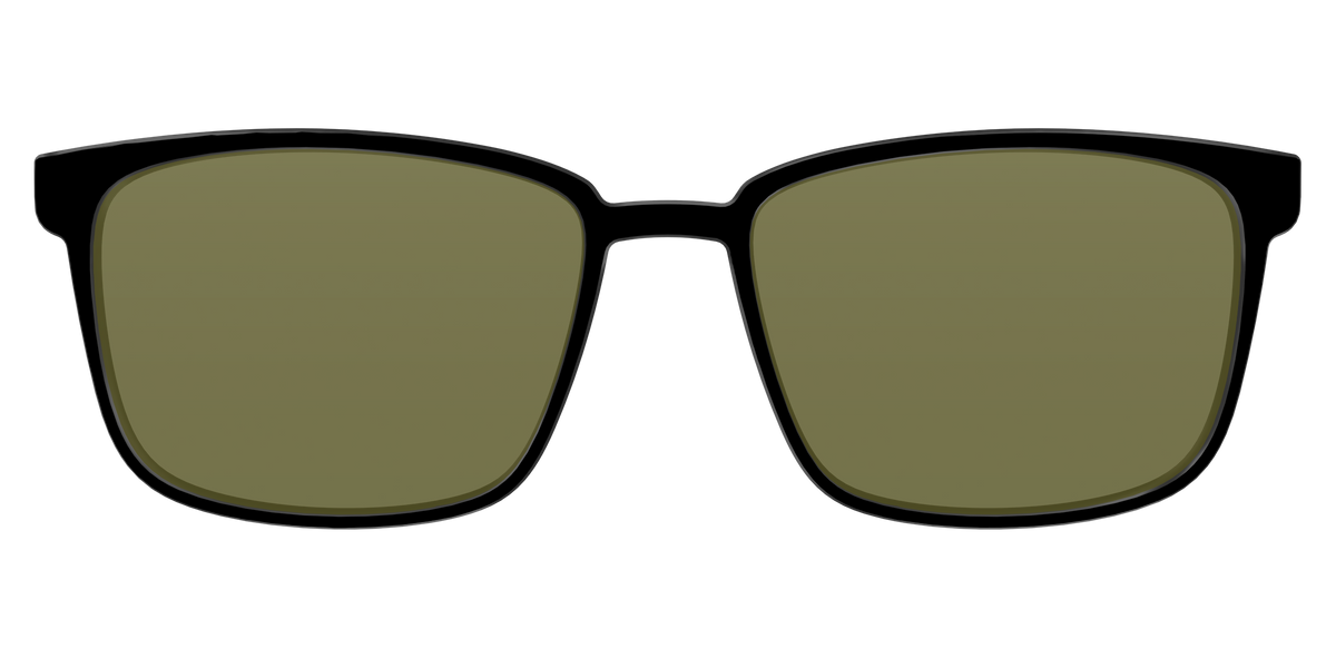 The Black with Green Racquet Sport lens - Front Top Image - Pair Eyewear