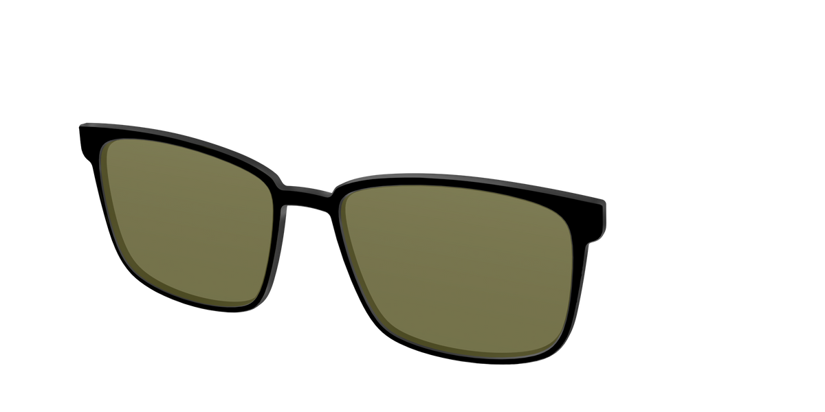 The Black with Green Racquet Sport lens - Angle Top Image - Pair Eyewear
