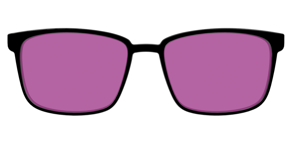 The Black with Violet Golf lens - Front Top Image - Pair Eyewear