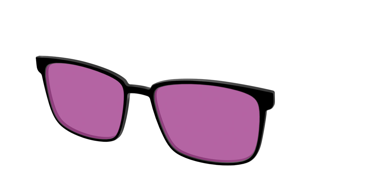 The Black with Violet Golf lens - Angle Top Image - Pair Eyewear