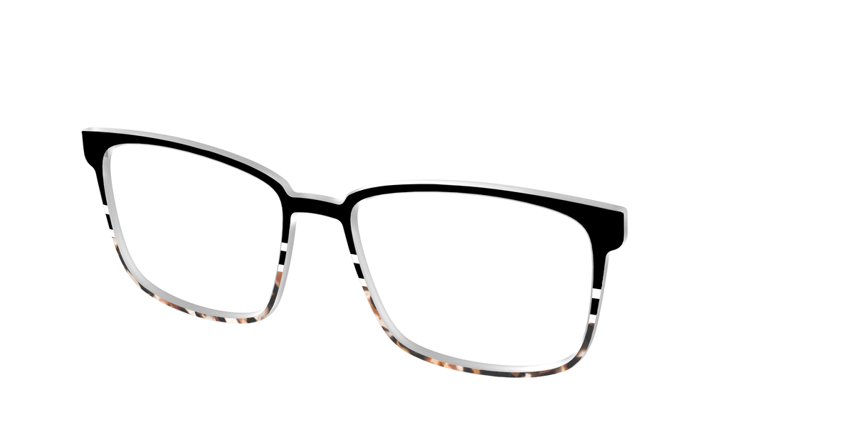 The Chic Tortoise Crystal Split - Angle Top Image - Pair Eyewear