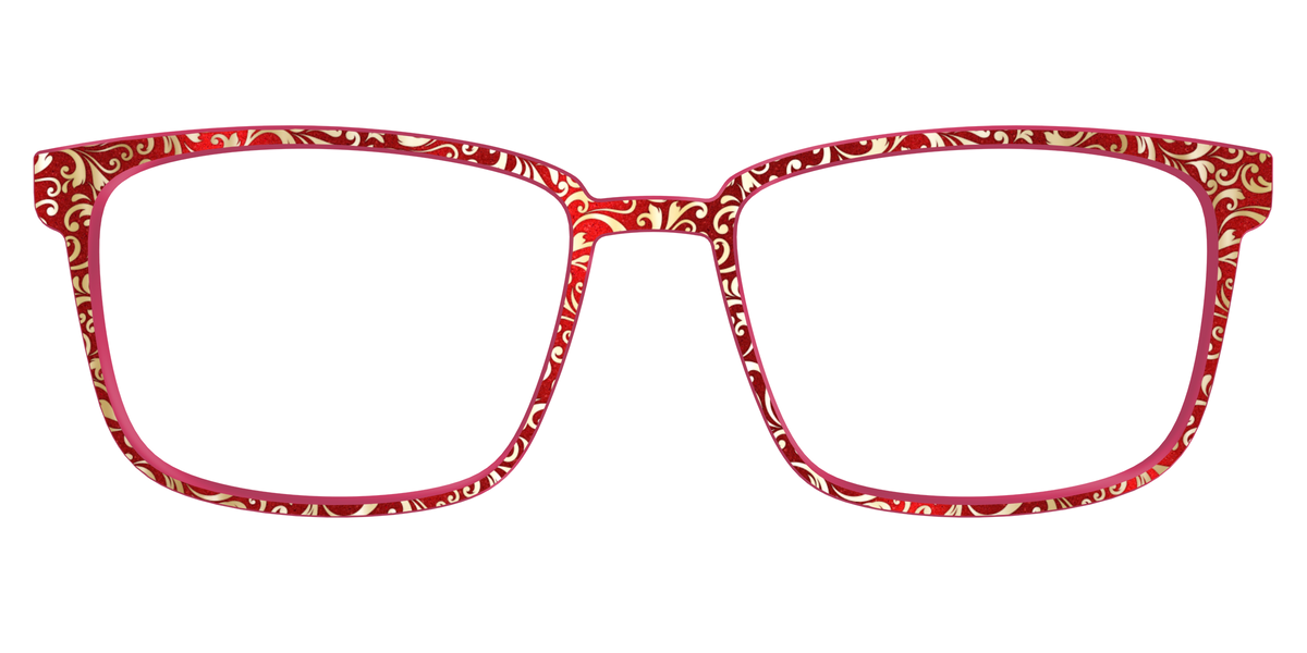 The Crimson Flair Shimmer with Gold Foil - Front Top Image - Pair Eyewear