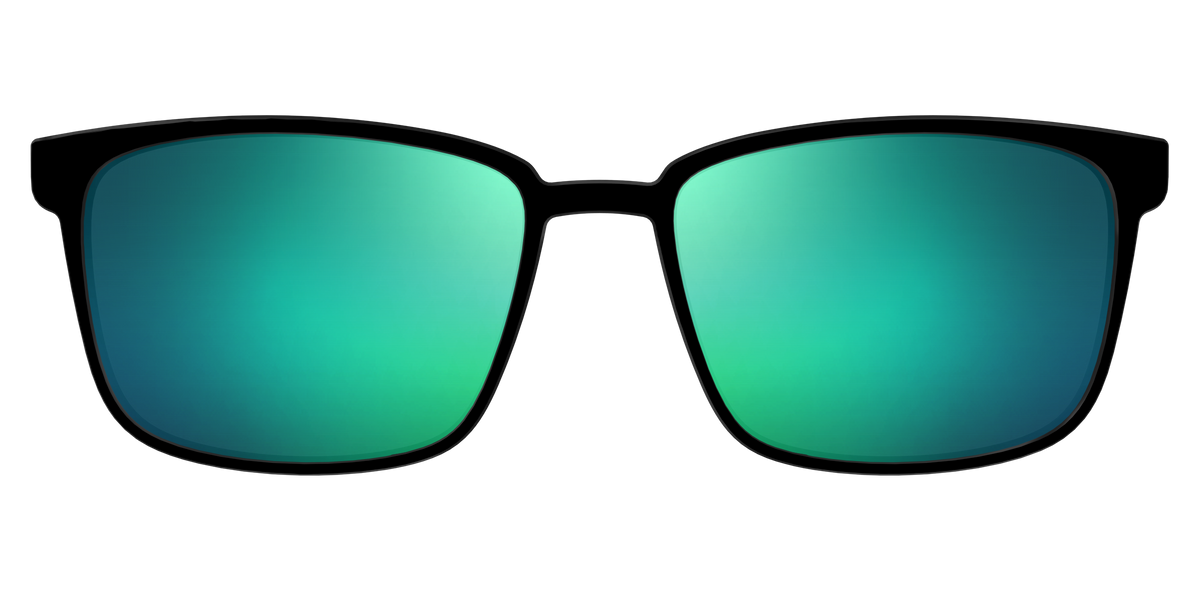 The Polarized Green Reflective Sun Top - Front Top Image - Pair Eyewear