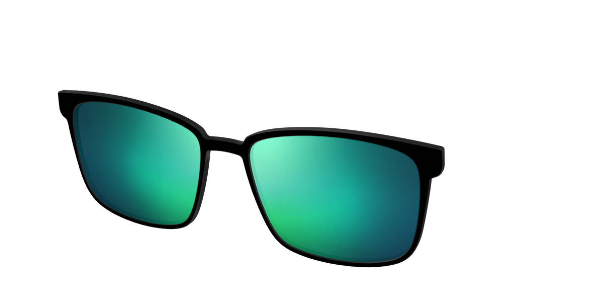 The Polarized Green Reflective Sun Top - Angle Top Image - Pair Eyewear