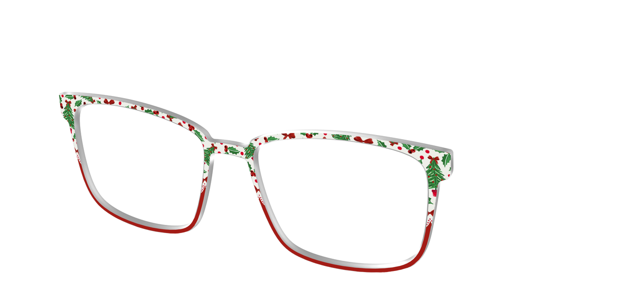 The Holly Jolly Split - Angle Top Image - Pair Eyewear