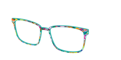 The Imaginative Tortoise with Bubble Glitter - Angle Top Thumbnail - Pair Eyewear