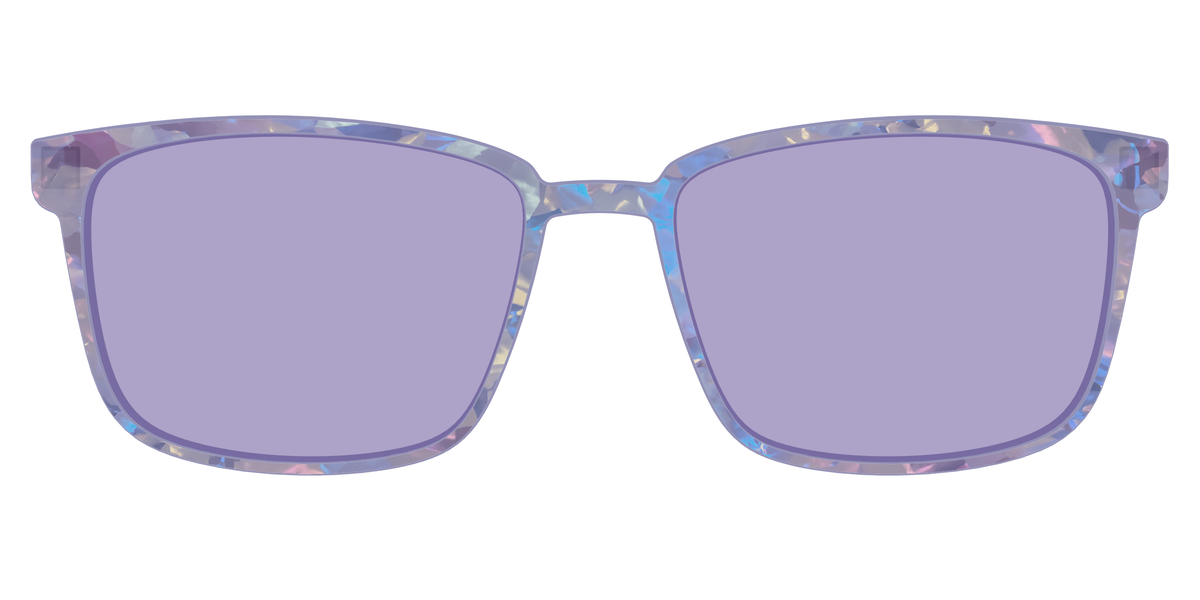 The Lavender Pearl Tort With Celestial Purple lens - Front Top Image - Pair Eyewear