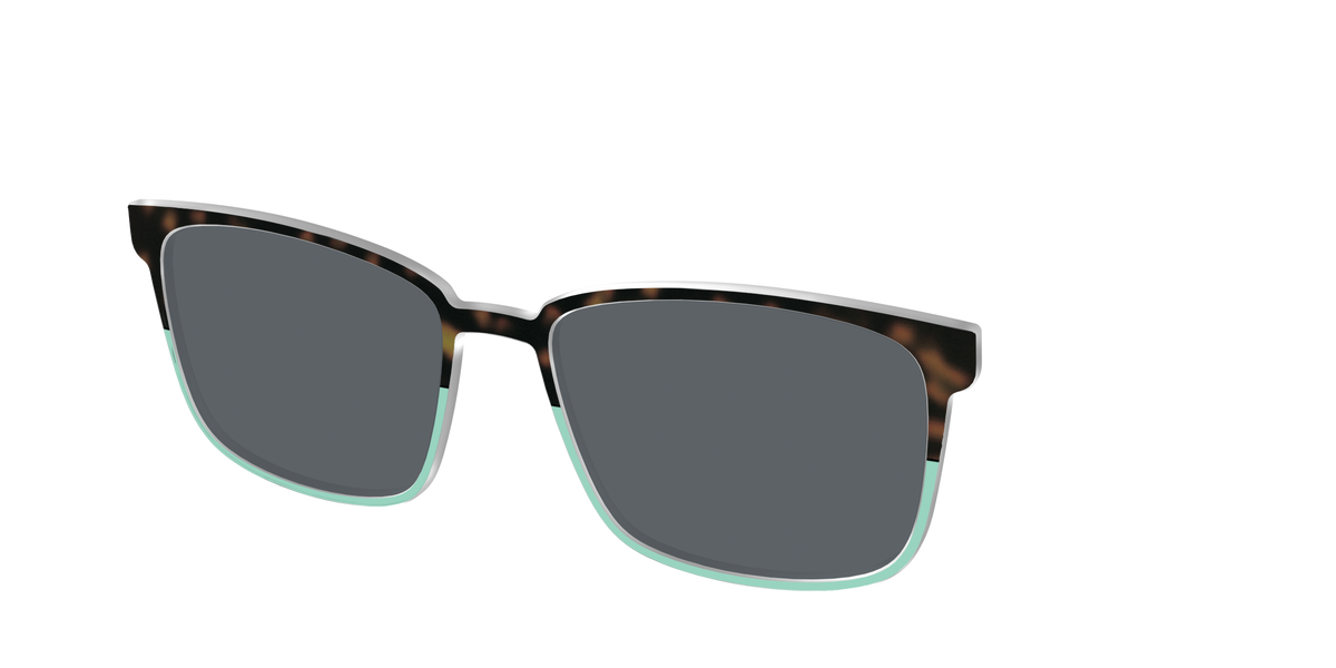 The Polarized Matcha Split Sun Top - Angle Top Image - Pair Eyewear