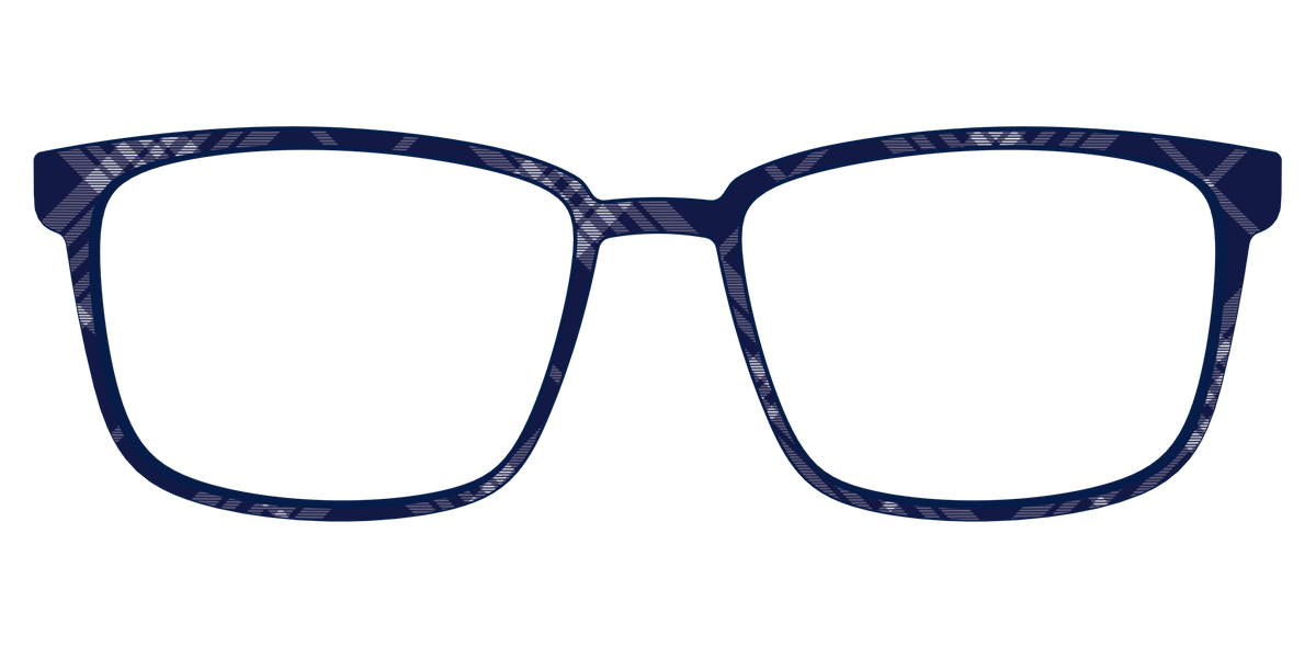 The Navy Twill Plaid - Front Top Image - Pair Eyewear