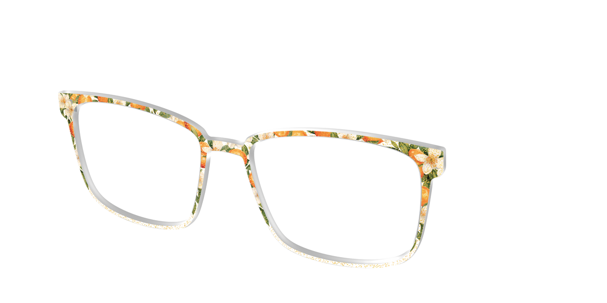 The Orange Blossom Glitter Crystal - Angle Top Image - Pair Eyewear