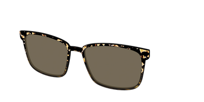 The Polarized Caramel Tortoise Horn Split Sun Top - Angle Top Thumbnail - Pair Eyewear
