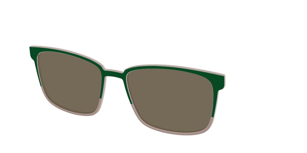 The Polarized Cedar & Sap Crystal Split Sun Top - Angle Top Image - Pair Eyewear