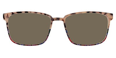The Polarized Cookie Dough Tortoise & Plaid Split Sun Top - Front Top Thumbnail - Pair Eyewear
