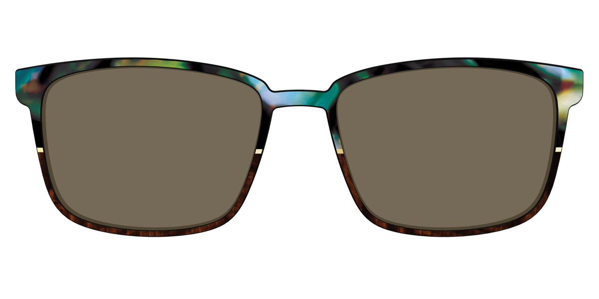 The Polarized Mirage Split with Gold Foil Sun Top - Front Top Image - Pair Eyewear
