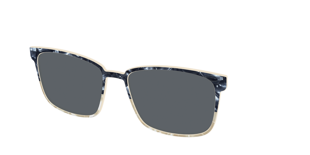 The Polarized Navy to Taupe Pearl Split Sun Top - Angle Top Image - Pair Eyewear