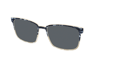 The Polarized Navy to Taupe Pearl Split Sun Top - Angle Top Thumbnail - Pair Eyewear