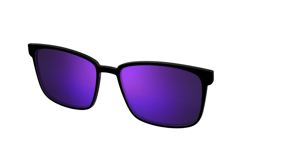 The Polarized Purple Reflective Sun Top - Angle Top Image - Pair Eyewear