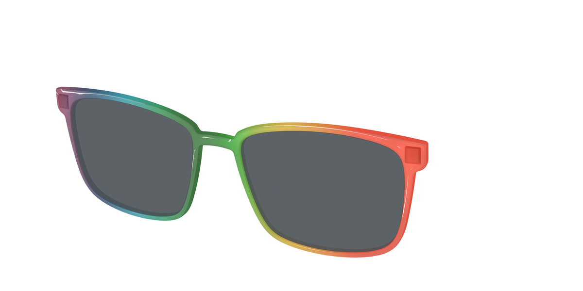 The Polarized Rainbow Gradient Sun Top - Angle Top Image - Pair Eyewear
