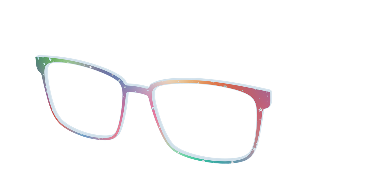 The Rainbow Holographic Celestial - Angle Top Image - Pair Eyewear